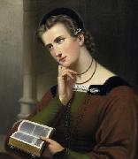 Portrat einer jungen Frau mit Bibel unknow artist